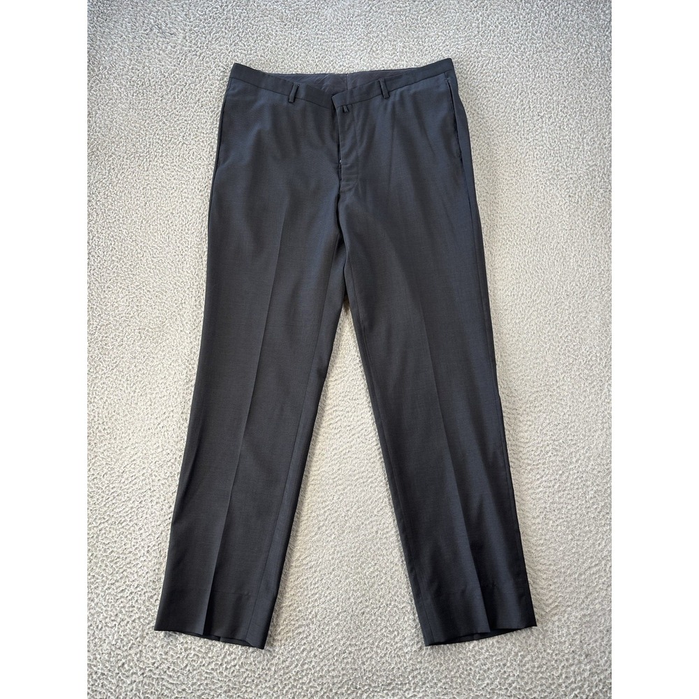 Jil Sander Wool Trousers Mens 54 (38x31.5) Dark Gray Button Fly Tailor Made